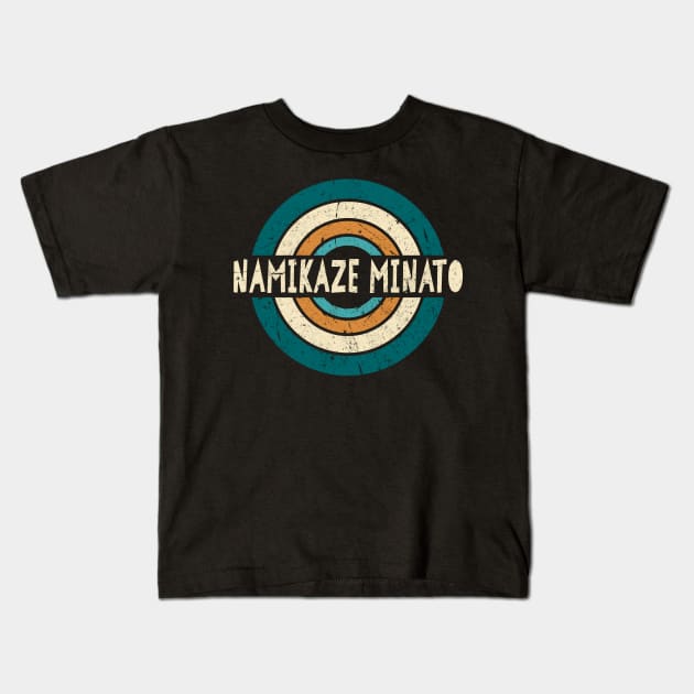 Retro Styles Minato Name Birthday 70s 80s 90s Circle Kids T-Shirt by Amir Dorsman Tribal